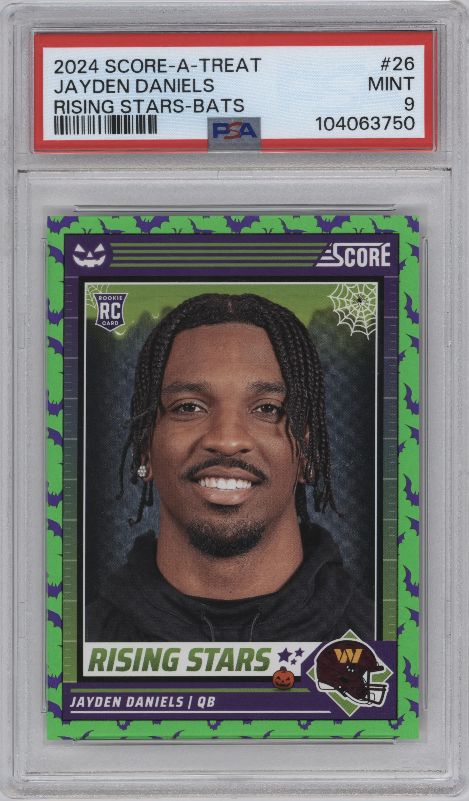 2024 Score-a-Treat Rising Stars Jayden Daniels Bats PSA 9