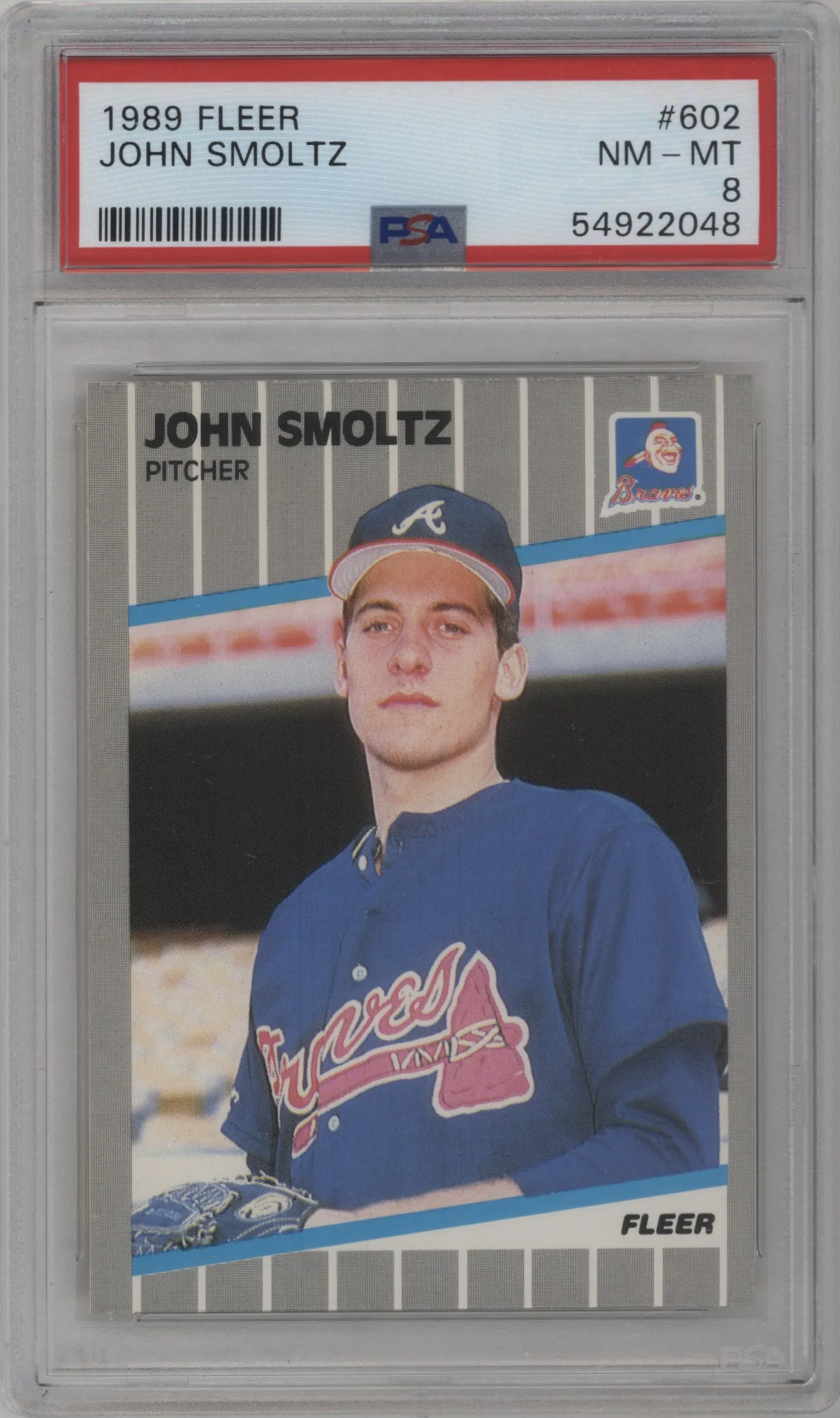1989 Fleer John Smoltz PSA 8