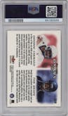 Giovanni Carmazzi/Tom Brady from the 2000 Skybox Dominion set graded by PSA and given an overall grade of 9.