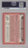 Barry Bonds from the 1986 Topps Traded set graded by PSA and given an overall grade of 9.