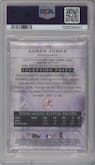 Aaron Judge from the 2017 Topps Inception set featuring a Orange parallel graded by PSA and given an overall grade of 10.