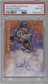 Aaron Judge from the 2017 Topps Inception set featuring a Orange parallel graded by PSA and given an overall grade of 10.