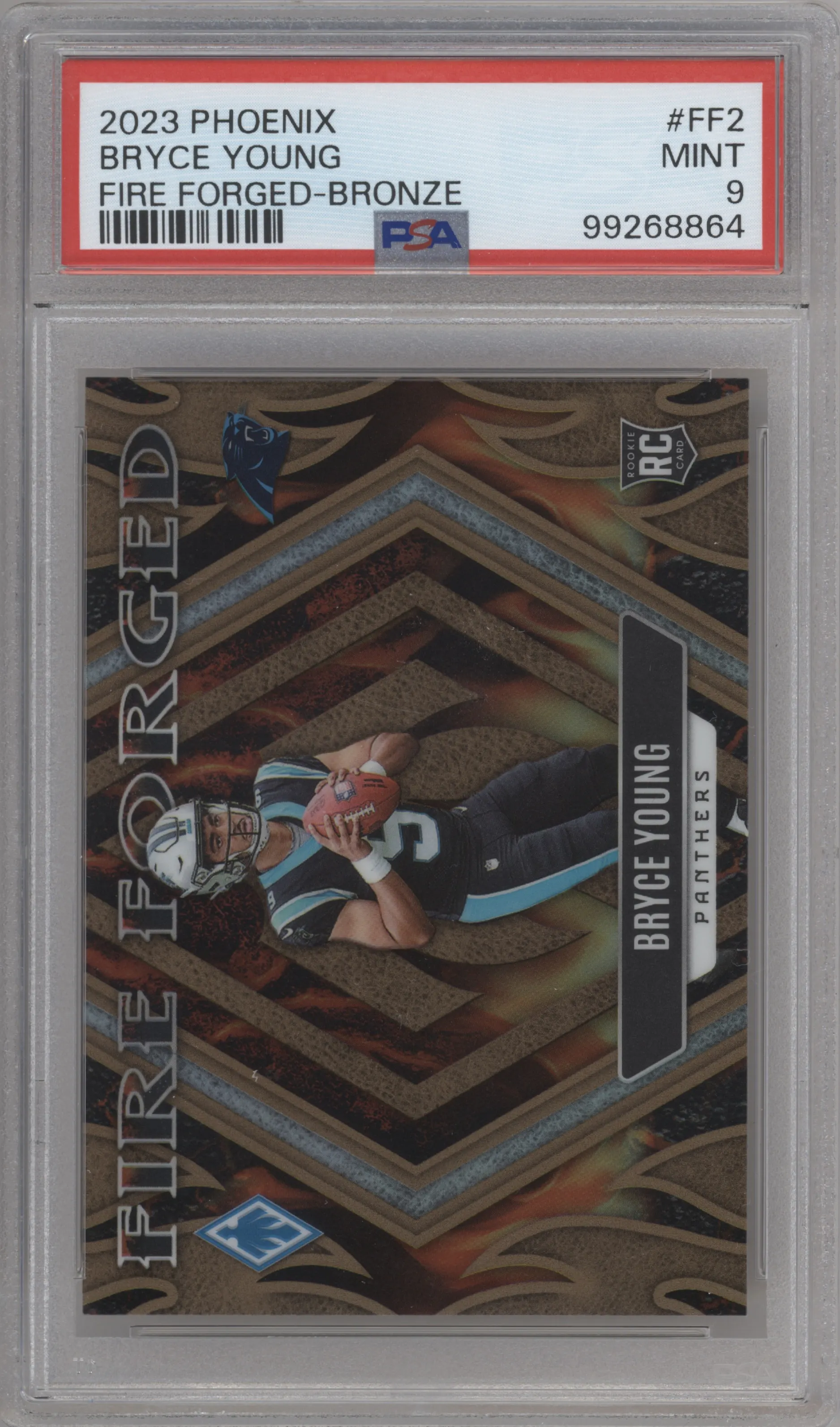 2023 Panini Phoenix Fire Forged Bryce Young Bronze PSA 9