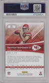 Patrick Mahomes II from the 2017 Panini Rookies & Stars set graded by PSA and given an overall grade of 9.