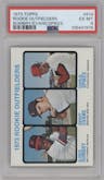 Alonza Bumbry/Dwight Evans/Charlie Spikes from the 1973 Topps set graded by PSA and given an overall grade of 6.