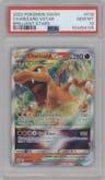 Charizard VSTAR from the 2022 Pokemon SWSH set graded by PSA and given an overall grade of 10.