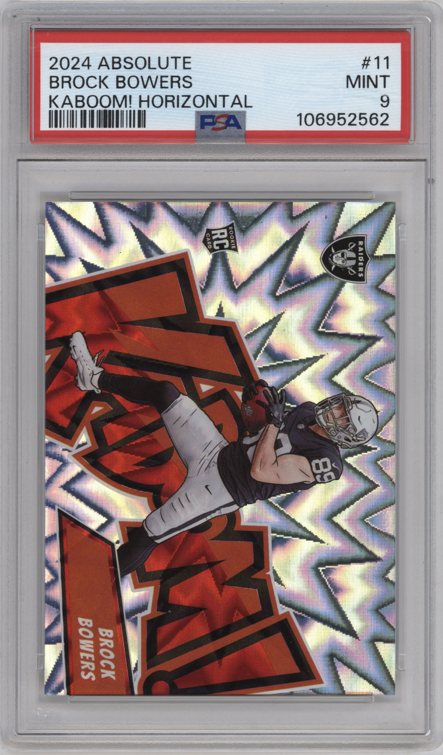 2024 Panini Absolute Kaboom Horizontal Brock Bowers #11 PSA 9