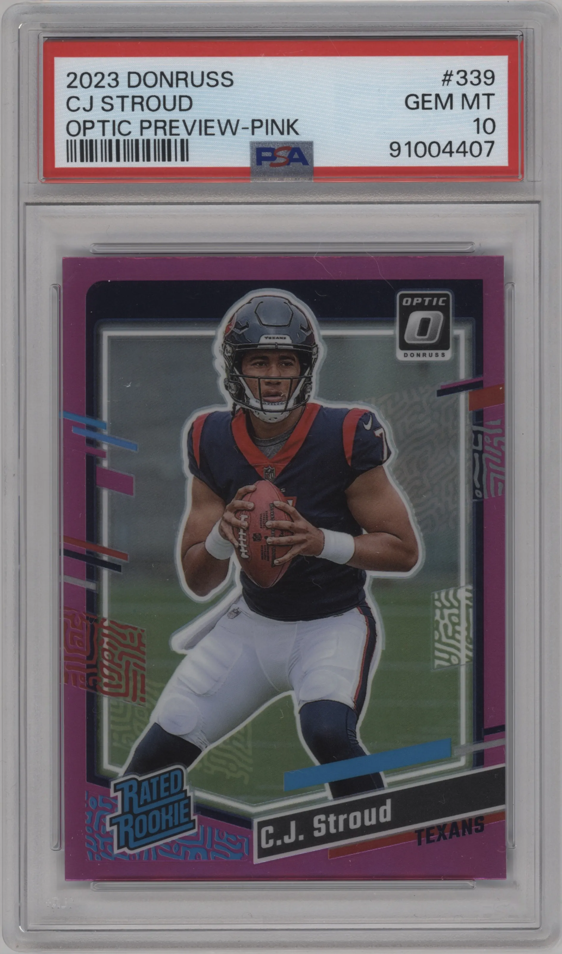 2023 Panini Donruss Opt.Rtd.Rke.Prev. C.J. Stroud Pink PSA 10
