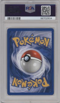 Heracross from the 2000 Pokemon Neo Genesis set graded by PSA and given an overall grade of 9.