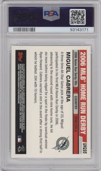 Miguel Cabrera from the 2006 Topps Updates & Highlights set graded by PSA and given an overall grade of 10.