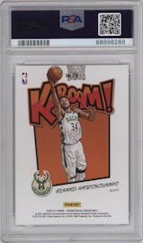Giannis Antetokounmpo from the 2020-21 Panini Crown Royale set graded by PSA and given an overall grade of 10.