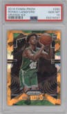 Romeo Langford from the 2019-20 Panini Prizm set featuring a Orange Ice parallel graded by PSA and given an overall grade of 10.
