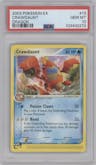Crawdaunt from the 2003 Pokemon EX set graded by PSA and given an overall grade of 10.