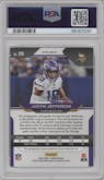 Justin Jefferson from the 2020 Panini Prizm set featuring a Green Scope parallel graded by PSA and given an overall grade of 8.