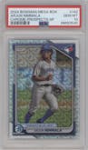Arjun Nimmala from the 2024 Bowman Mega Box set graded by PSA and given an overall grade of 10.
