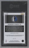 Dereck Lively II from the 2023-24 Panini Obsidian set featuring a Electric Etch Orange Flood parallel graded by SGC and given an overall grade of 9.5.