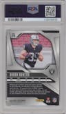 Brock Bowers from the 2024 Panini Prizm set graded by PSA and given an overall grade of 10.