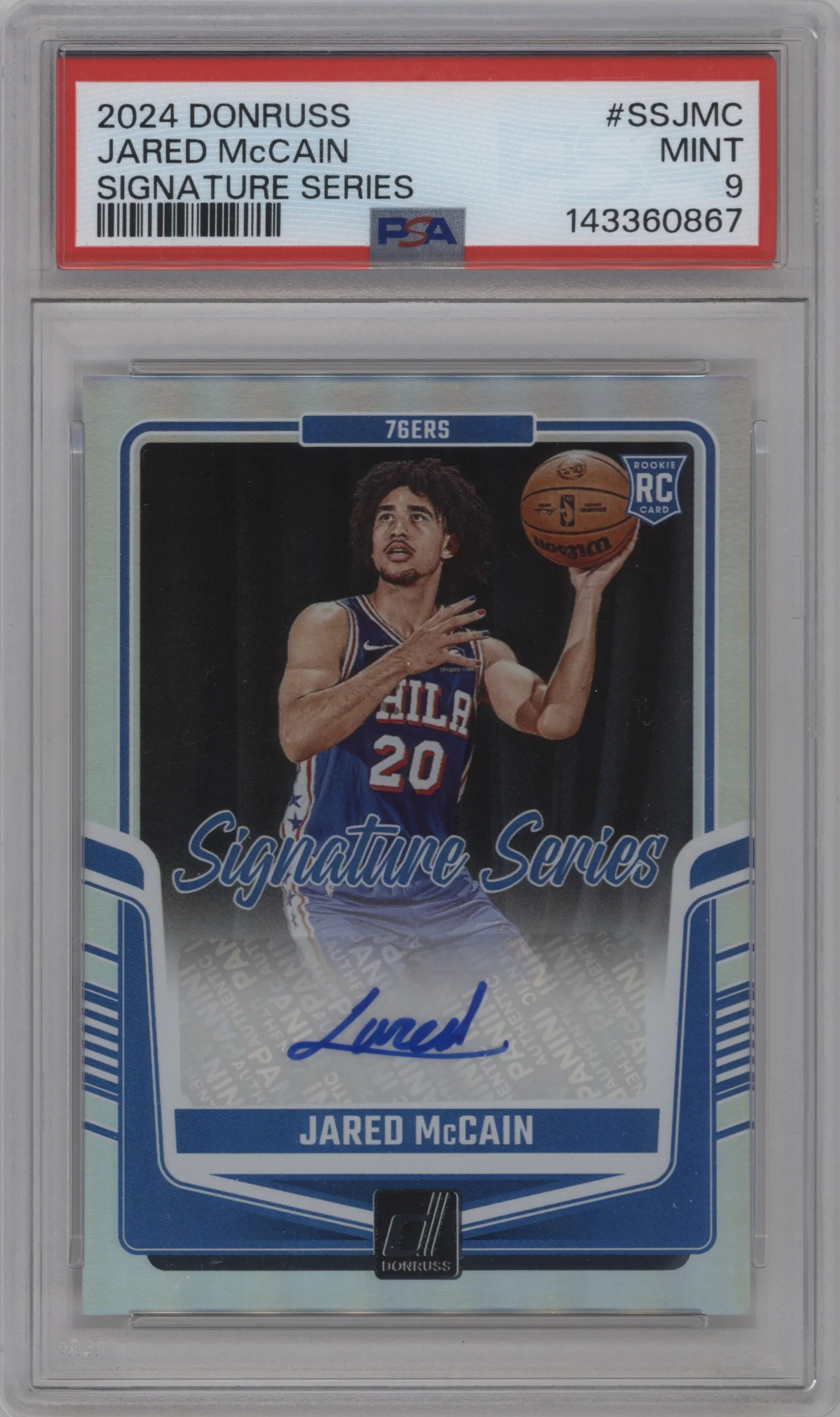 2024 Panini Donruss Sig.Series Jared McCain #SS-JMC PSA 9
