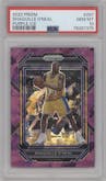 Shaquille O'neal from the 2022-23 Panini Prizm  set featuring a Purple Ice parallel graded by PSA and given an overall grade of 10.