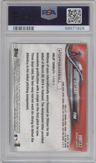 Shohei Ohtani from the 2018 Topps Chrome Update  set graded by PSA and given an overall grade of 10.