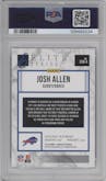 Josh Allen from the 2018 Panini Donruss set graded by PSA and given an overall grade of 10.