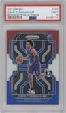 Cade Cunningham from the 2021-22 Panini Prizm  set featuring a Red/White/Blue Prizm parallel graded by PSA and given an overall grade of 9.