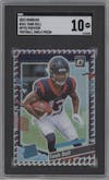 Tank Dell from the 2023 Panini Donruss set featuring a Football Emoji parallel graded by SGC and given an overall grade of 10.