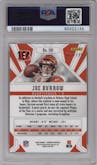 Joe Burrow from the 2020 Panini Phoenix set featuring a Pink parallel graded by PSA and given an overall grade of 9.