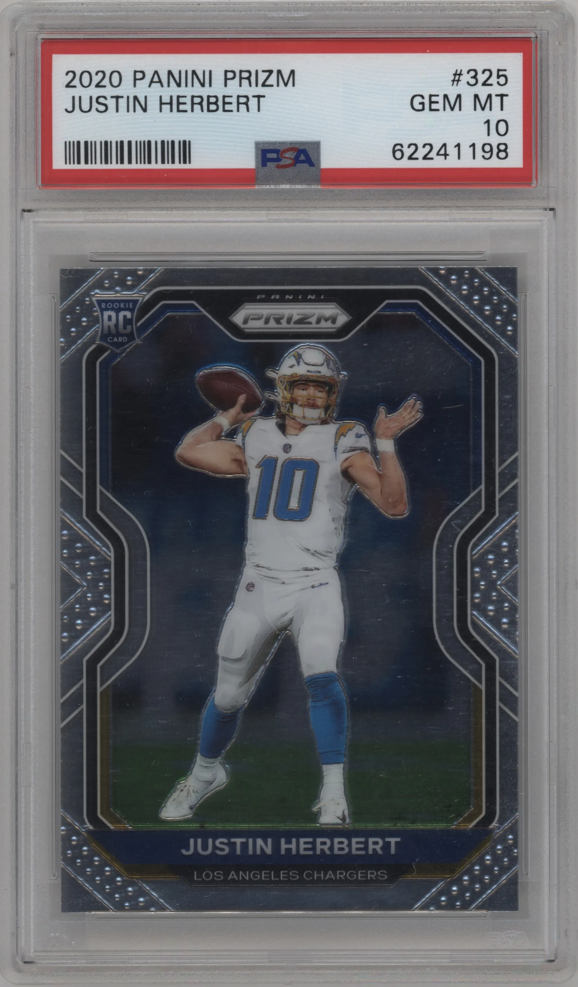 2020 Panini Prizm Justin Herbert PSA 10