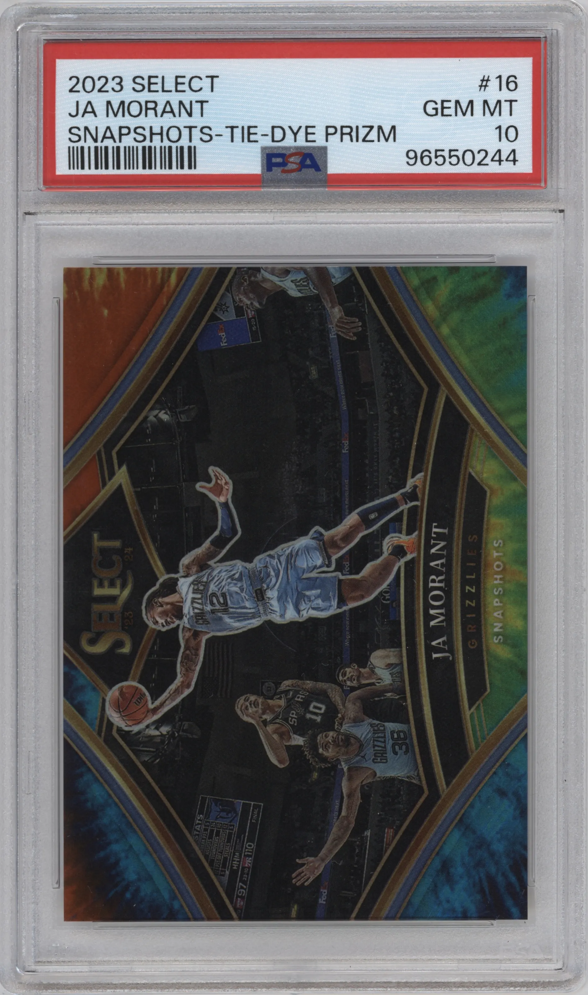 2023 Panini Select Snapshots Ja Morant Tie-Dye #16 PSA 10