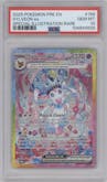Sylveon EX from the 2025 Pokemon SV set graded by PSA and given an overall grade of 10.