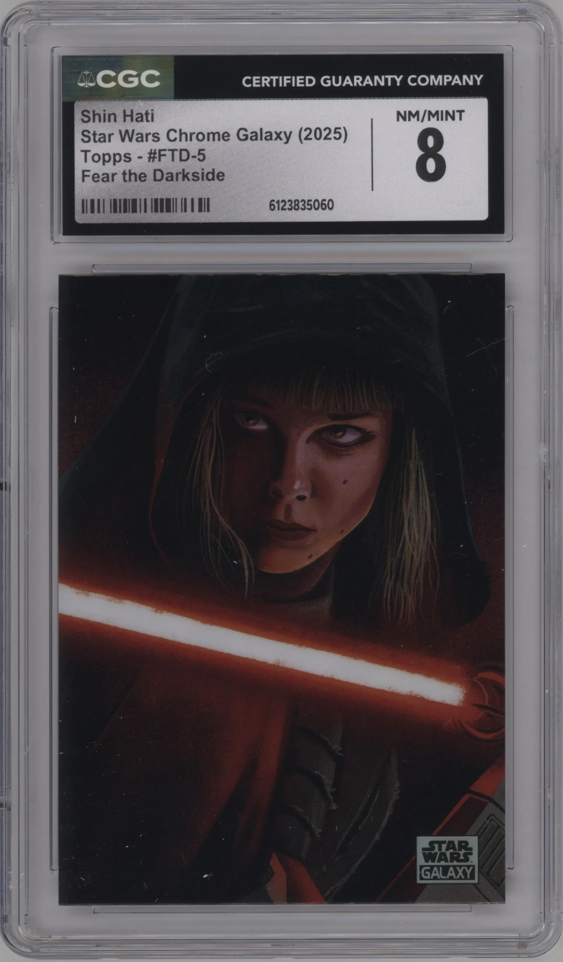 2025 Topps Chrome Star Wars Galaxy Fear of the Darkside Shin Hati #FTD-5 CGC 8