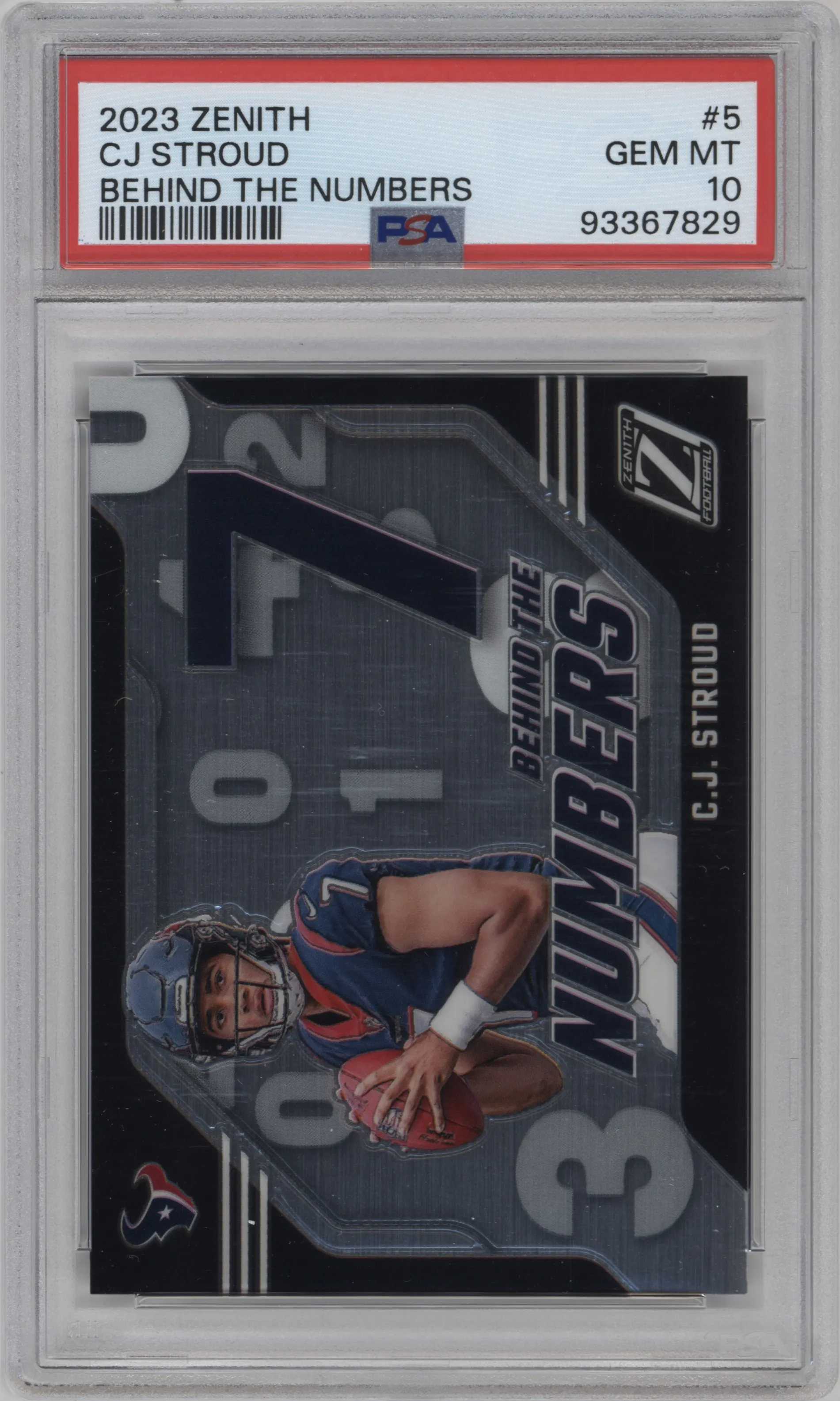 2023 Panini Zenith Behind the Numbers C.J. Stroud #5 PSA 10