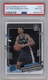 Victor Wembanyama from the 2023-24 Donruss Optic set graded by PSA and given an overall grade of 10.
