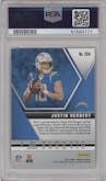 Justin Herbert from the 2020 Panini Mosaic set graded by PSA and given an overall grade of 10.