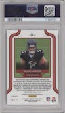Drake London from the 2022 Panini Donruss Optic set featuring a Purple Stars FOTL parallel graded by PSA and given an overall grade of 10.