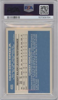 Cal Ripken, Jr. from the 1982 Donruss set graded by PSA and given an overall grade of 4.