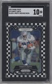 Emmitt Smith from the 2023 Panini Prizm set featuring a Black/White Checker parallel graded by SGC and given an overall grade of 10.