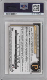 Paul Skenes from the 2024 Bowman set graded by PSA and given an overall grade of 10.