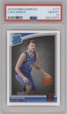 Luka Doncic from the 2018-19 Panini Donruss  set graded by PSA and given an overall grade of 10.