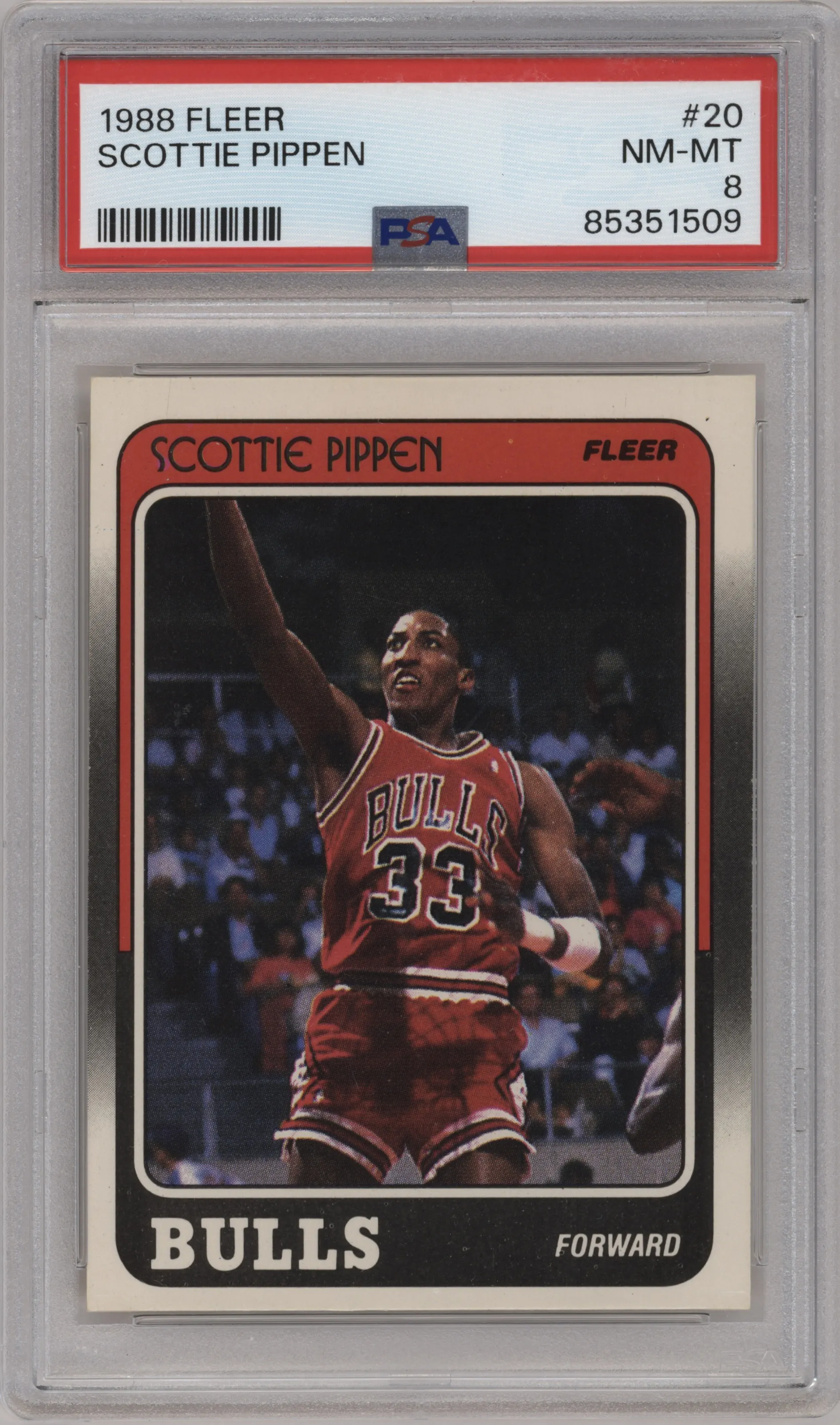1988 Fleer Scottie Pippen PSA 8
