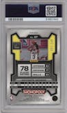 Keyonte George from the 2023-24 Panini Prizm Monopoly set featuring a Brown parallel graded by PSA and given an overall grade of 10.