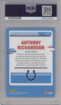 Anthony Richardson from the 2023 Donruss Optic set graded by PSA and given an overall grade of 10.