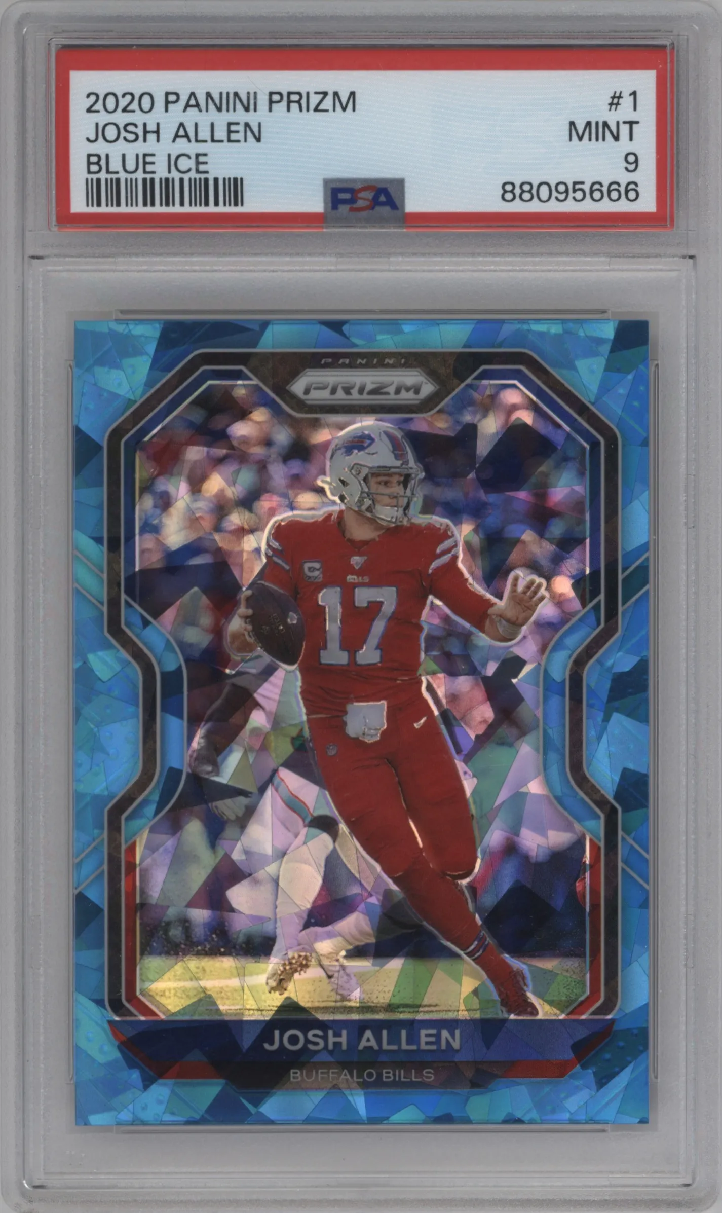 2020 Panini Prizm Josh Allen Blue Ice #1 PSA 9