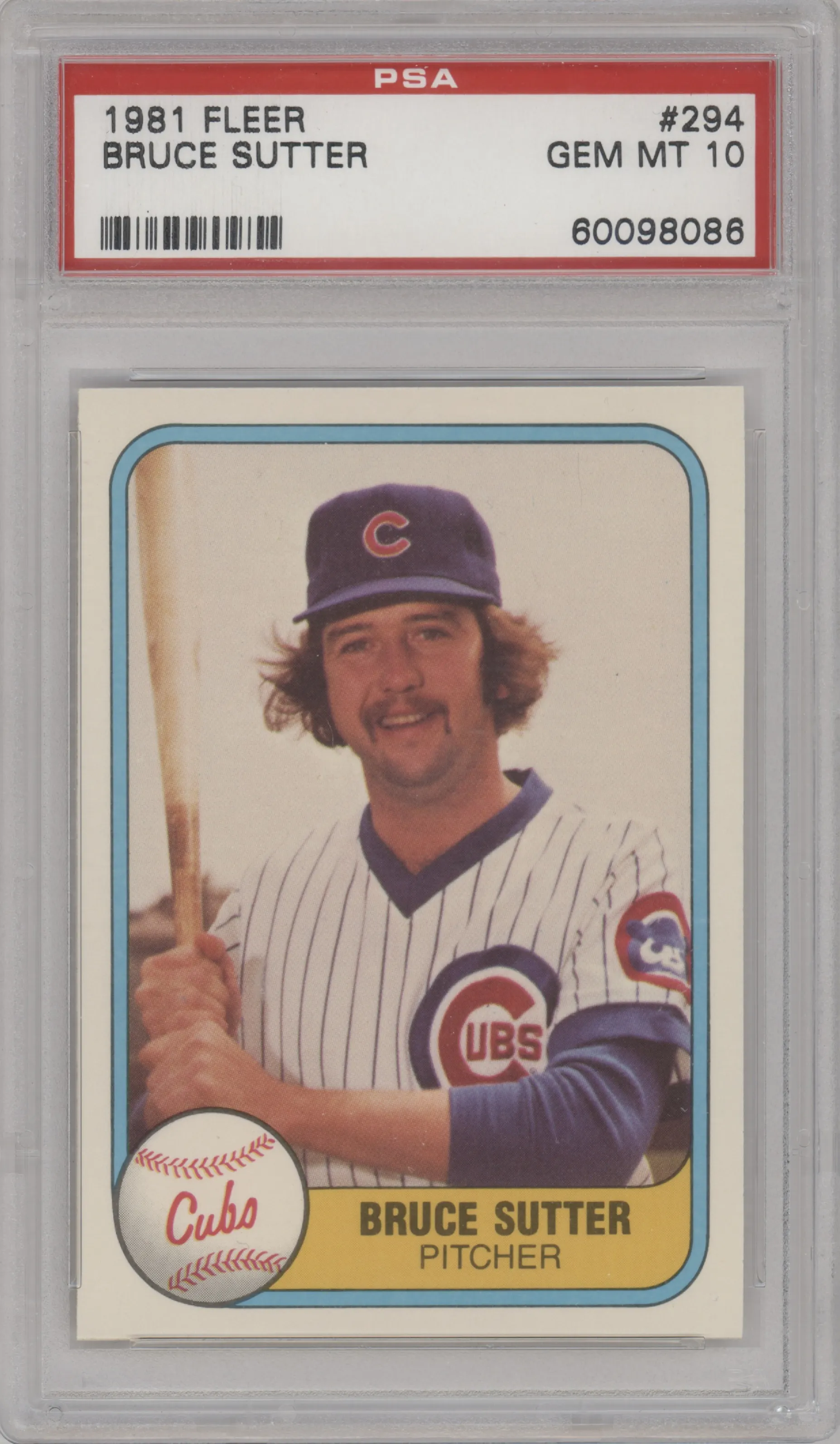 1981 Fleer Bruce Sutter PSA 10