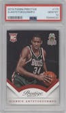 Giannis Antetokounmpo from the 2013-14 Panini Prestige set graded by PSA and given an overall grade of 10.