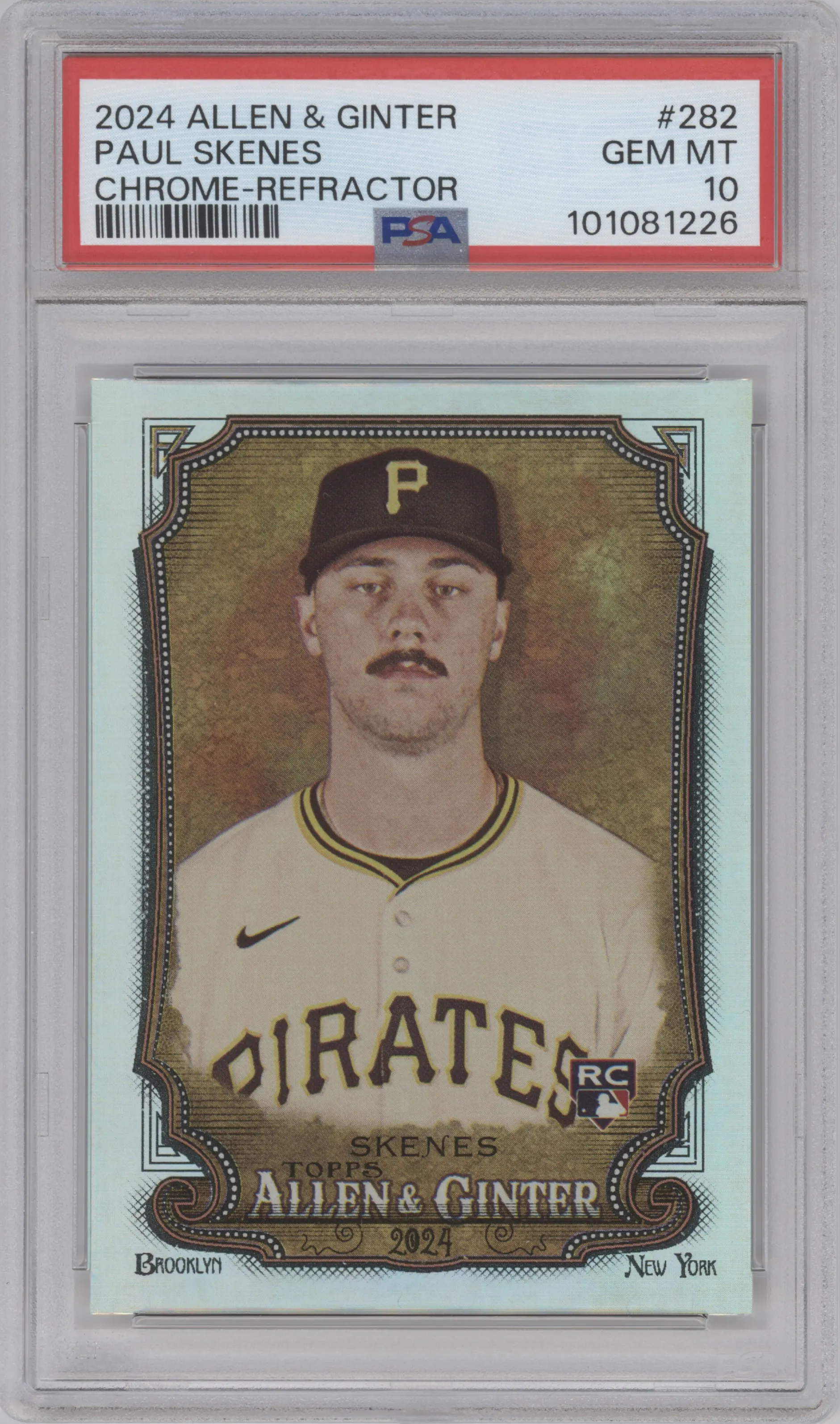 2024 Topps Allen & Ginter Chrome Paul Skenes Refractor #282 PSA 10