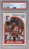 Michael Jordan from the 1989-90 NBA Hoops  set graded by PSA and given an overall grade of 10.