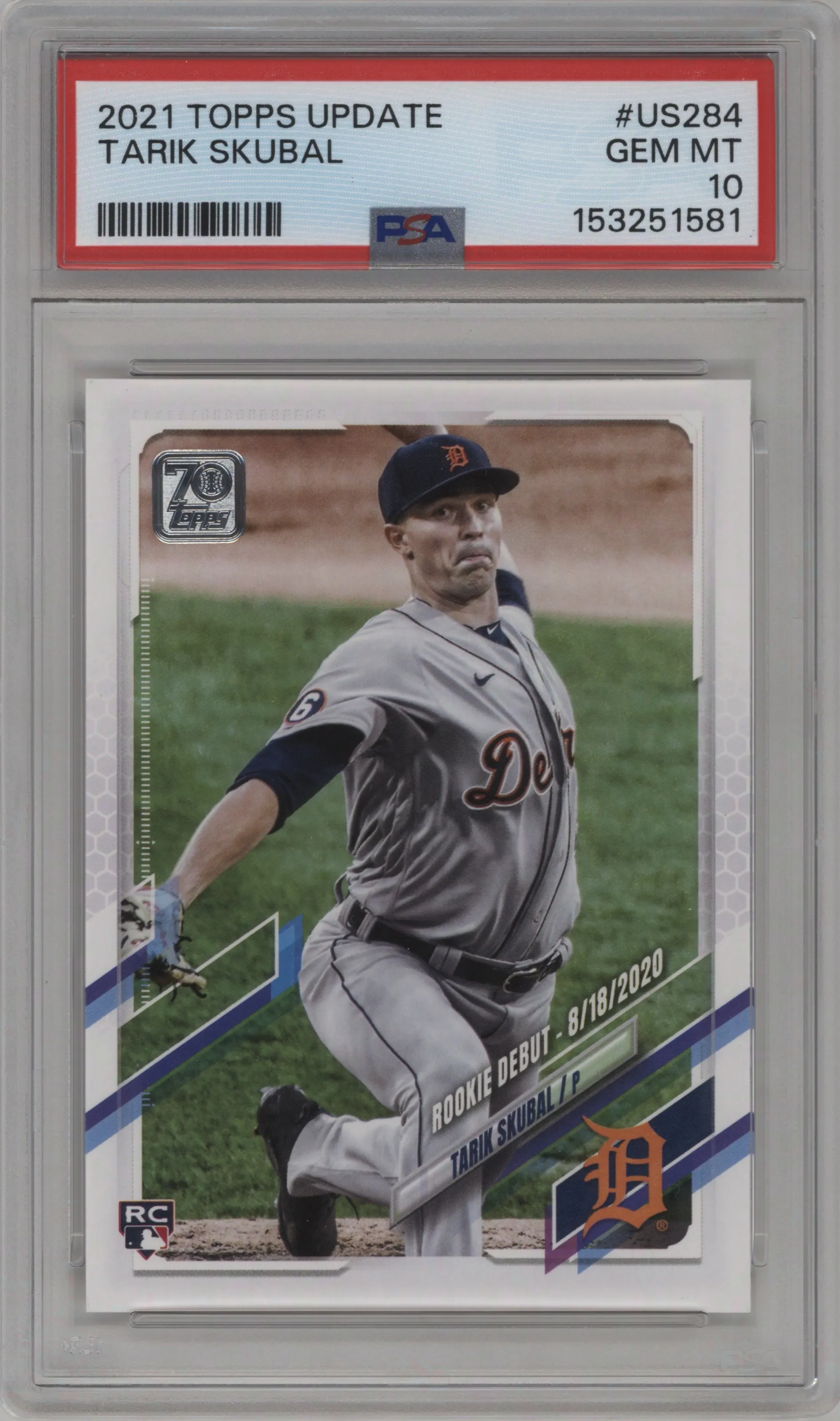 2021 Topps Update Tarik Skubal PSA 10