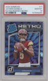 Jayden Daniels from the 2024 Donruss set graded by PSA and given an overall grade of 10.